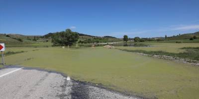 Kütahya'da maden sahasındaki heyelan nedeniyle atık su göleti taştı