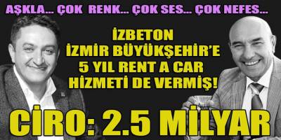 İZBETON'un İzBB'de 5 yıllık Rent a Car cirosu: 2.5 Milyar TL