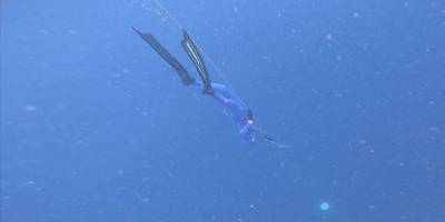 Serbest dalış rekortmenleri şampiyonaya Muğla'da hazırlanıyor