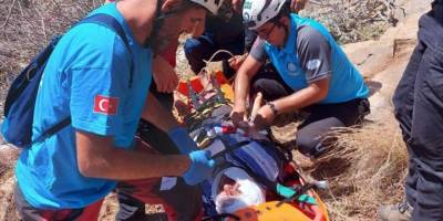 Kelebekler Vadisi'nde fotoğraf çekerken düşen kişi kurtarıldı
