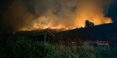 Sarıyer'de otluk alanda çıkan yangına müdahale ediliyor