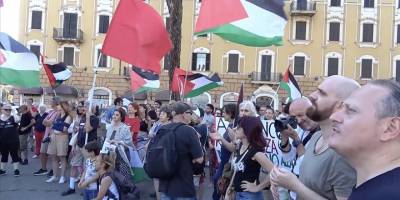 İtalya'da Filistin'e destek yürüyüşleri düzenlendi