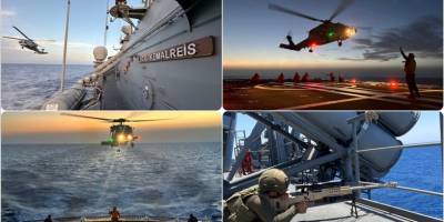 TCG Kemalreis fırkateyni Libya açıklarında eğitime katıldı