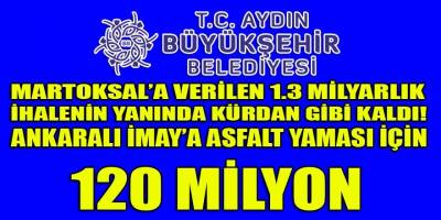 Martoksal'a verilen 1.3 milarlık ihalenin yanında kürdan gibi durdu: İmay'a 120 milyonluk asfalt yaması