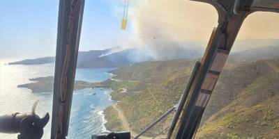 Muğla'nın Marmaris ilçesinde orman yangını çıktı