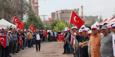 Kütahya'da termik santralde iş bırakma eylemi
