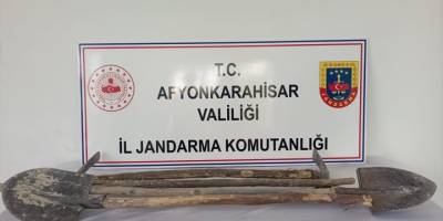 Afyonkarahisar'da kaçak kazı yapan şüpheli yakalandı