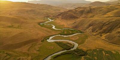 Van'da menderesler havadan görüntülendi