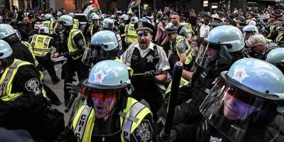 ABD polisinden İsrail protestosunda göstericilere ve basın mensuplarına sert müdahale