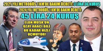 İBB ve İETT'nin "Adrese Teslim" Ulaşım A.Ş.'ye verdiği "ZAMLI" ihalelerin oranları Elon Musk'un Uzay Araçları ile yarışıyor!