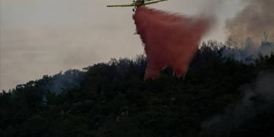 İzmir'de çöplükte çıkan ve ormana sıçrayan yangın kontrol altına alındı