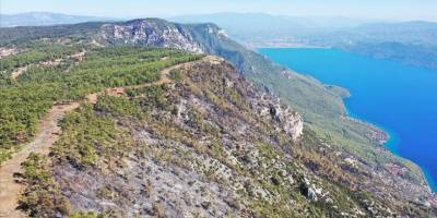 Menteşe'de ormancılar 6 kilometre "yangın şeridi" açarak alevlerin önünü kesti