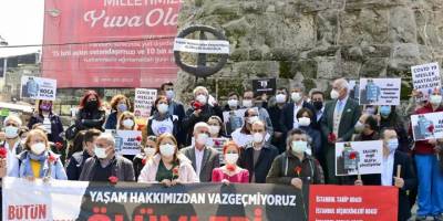 Sağlık çalışanlarının 'ölümleri durdurun' çağrısına polisten müdahale