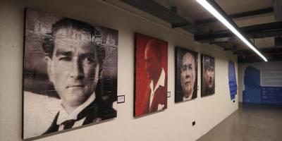 İzmir Kültür Yolu Festivali'nde Atatürk temalı eserler ilgi görüyor