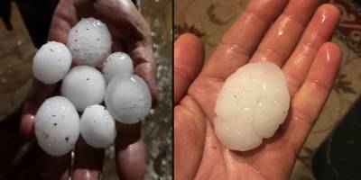 Son dakika: Urla'ya ceviz büyüklüğünde dolu yağdı