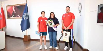 Başkan Çerçioğlu'na Aydın'ın gururu olan sporcudan ziyaret