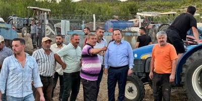 Başkan Dutlulu yangın bölgesinde incelemelerde bulundu