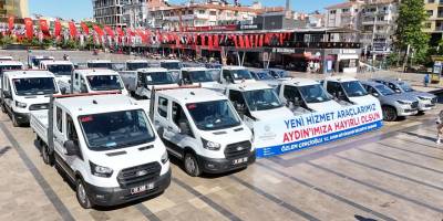Aydın Büyükşehir Belediyesi’nden 24 yeni hizmet aracı
