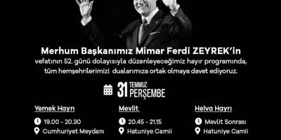 Büyükşehir'den Ferdi Zeyrek için anma programı