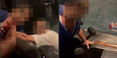 Otobüste korku dolu anlar... Şoförler arasında bıçaklı kavga!