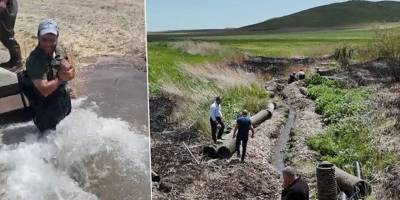 İçme suyu hattına sabotaj iddiası: İlçe susuz kaldı