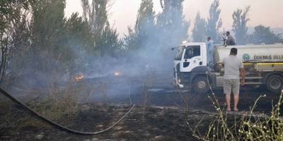 Ödemiş'te korkutan yangın!