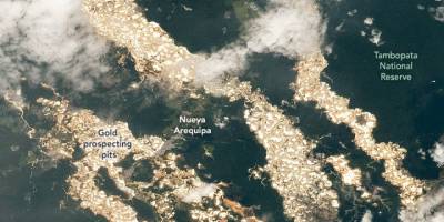 NASA yayınladığı fotoğraflarla Amazon'un "altın nehirlerini" ortaya çıkardı