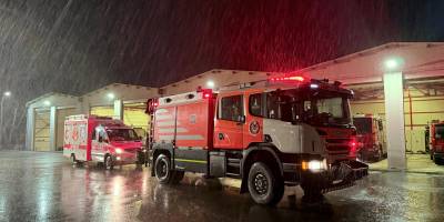 İzmir İtfaiyesi deprem sonrası destek için Sındırgı’da