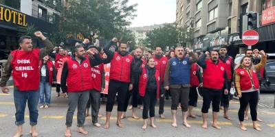 Büyükşehir'de iş bırakma günü: İşçiler çıplak ayakla yürüdü!