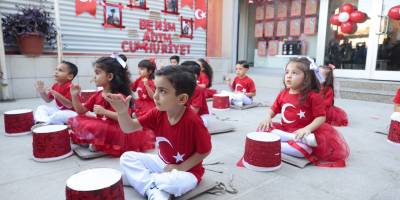 Cumhuriyet coşkusu Konaklı miniklerin kalbinde yankılandı