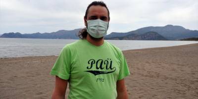 Dünyaca ünlü İztuzu sahilinin konukları caretta carettalar, yumurta bırakmaya başladı