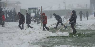 Trakya’da futbola kar engeli