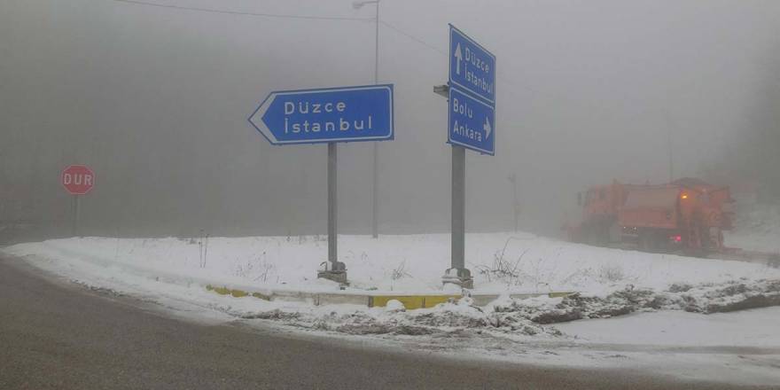 Bolu Dağı'nda kar yağışı başladı