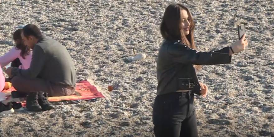 Antalya sahillerinde yeni yılın ilk günü