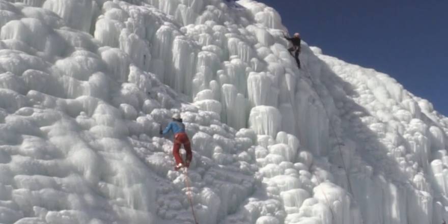 Palandöken buz tırmanışı festivali başladı