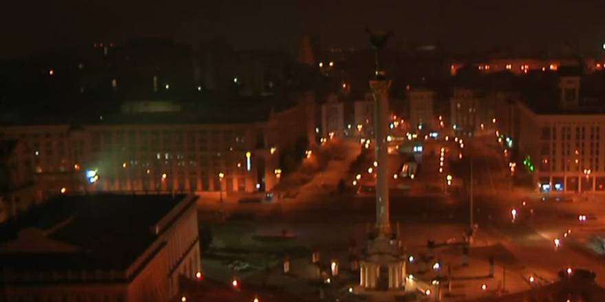 Kiev Bağımsızlık Meydanında duyulan patlama sesleri